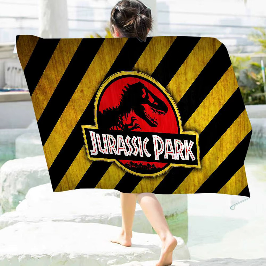 Potdemiel Badetuch J-Jurassic Park für Kinder aus Mikrofaser und Baumwolle, mehrfarbig - Bild 5