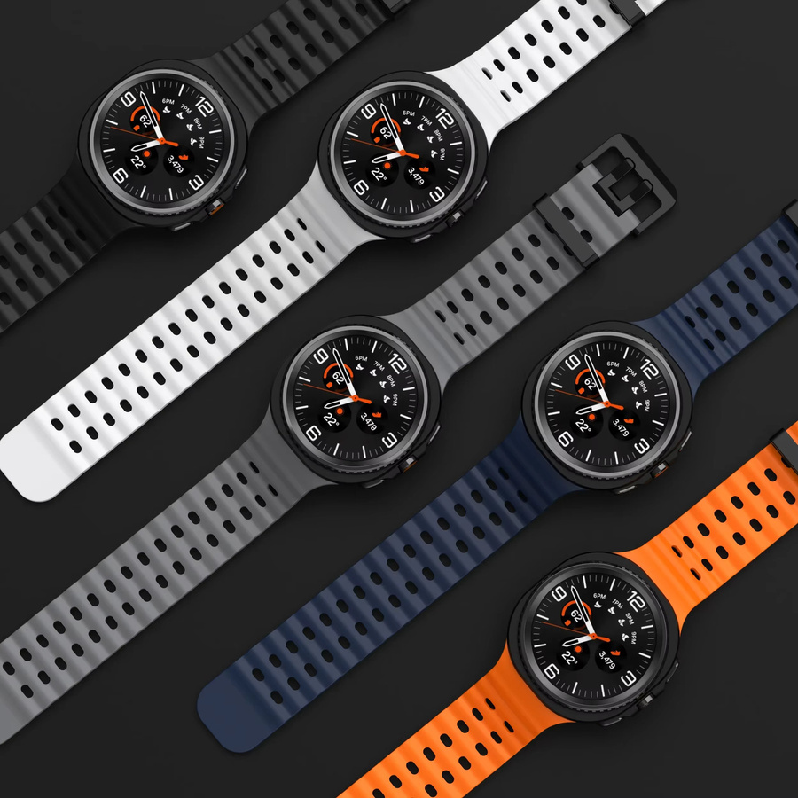 HUBANDE Smartwatch-Armband Silikon, blue, Samsung Galaxy Watch 8 Classic 46 mm, Galaxy Watch8 44 mm, 40 mm - Bild 2