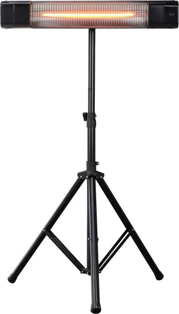 Tronitechnik Karbon Heizstrahler Wärmelampe mit Ständer, Schwarz, 1500W bis 3000W Leistung, 3 Stufen - Bild 1