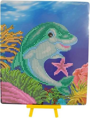 Vedes Diamond Painting Delfin mit Aufsteller - Bild 1