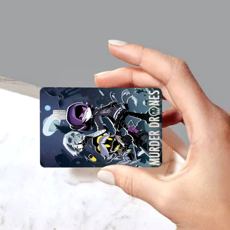 M-Murder D-Drones Anime Aufkleber Set, 4 Stück, Multicolor, ultradünne Schutzfolien für Debitkarten - Bild 5