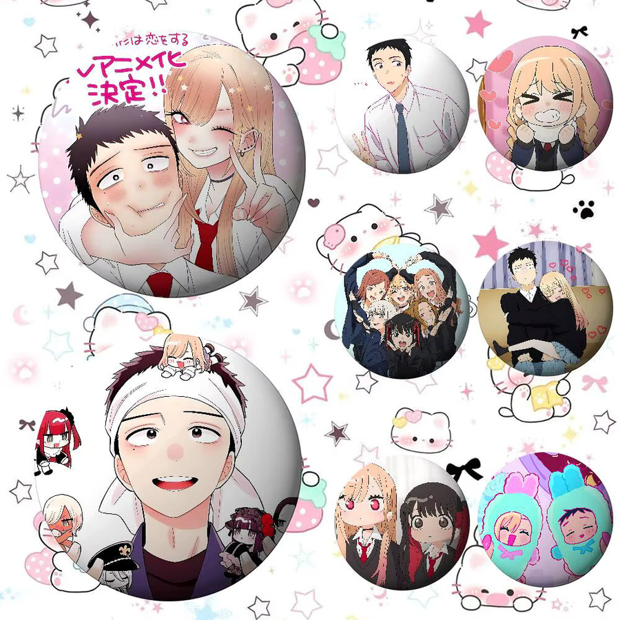 Anstecknadel Anime M-My Dress Up Darling, Weißblech, Unisex - Bild 4