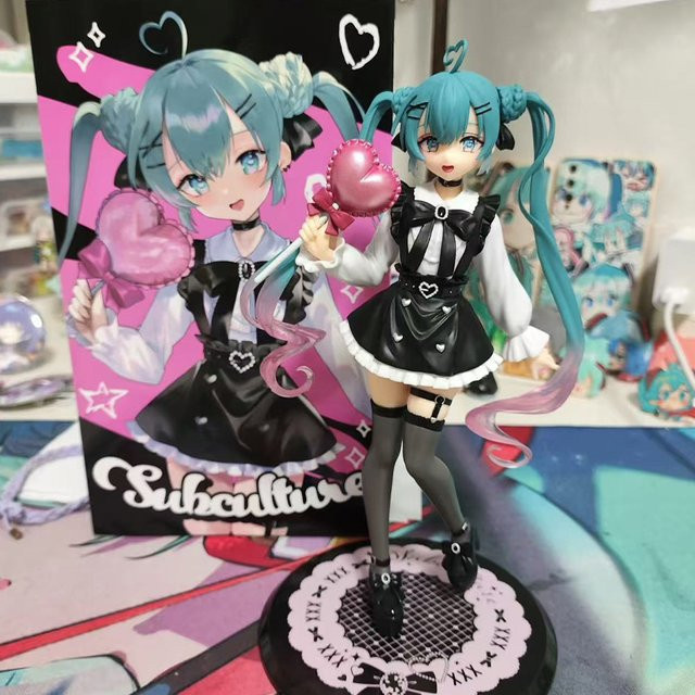 Bandai Hatsune Miku Subkultur-Figur, Anime Jirai Kei Mädchen, PVC-Modell Puppe, 19cm - Bild 1