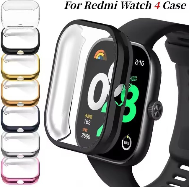 Xiaomi Schutzhülle für Redmi Watch 4, TPU, Schwarz, transparent, Unisex - Bild 1