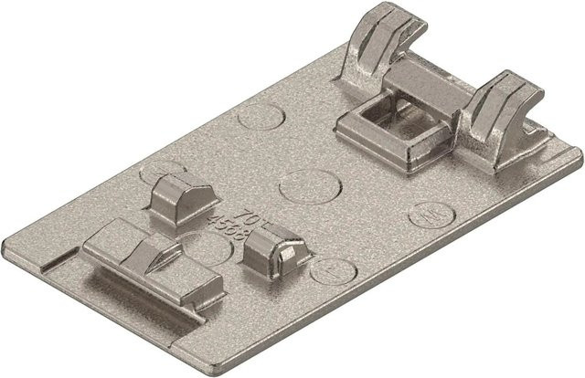 Blum Topfplatte Cristallo für Spiegeltür, Zink vernickelt, Silber, zum Kleben - Bild 1