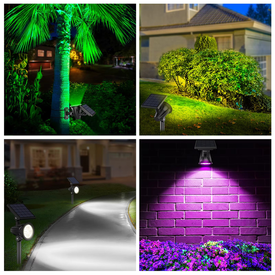 Intelamp Solar-LED-Outdoorstrahler in Schwarz für die Gartenbeleuchtung mit IP65 Wasserdichtigkeit - Bild 2