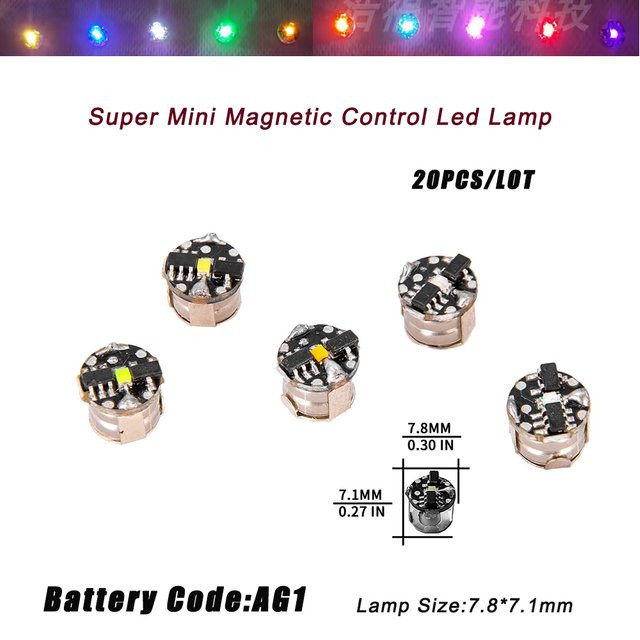 TERAYSUN Super Mini Magnetische Drahtlose Led Lampe, 20-teiliges Set, mit Licht und Batterien - Bild 1