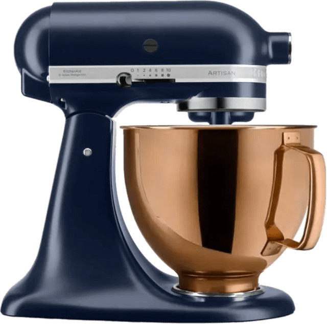 KitchenAid Artisan Küchenmaschine 5KSM125EIB in Blau mit Kupfer-Design Rührschüssel - Bild 1