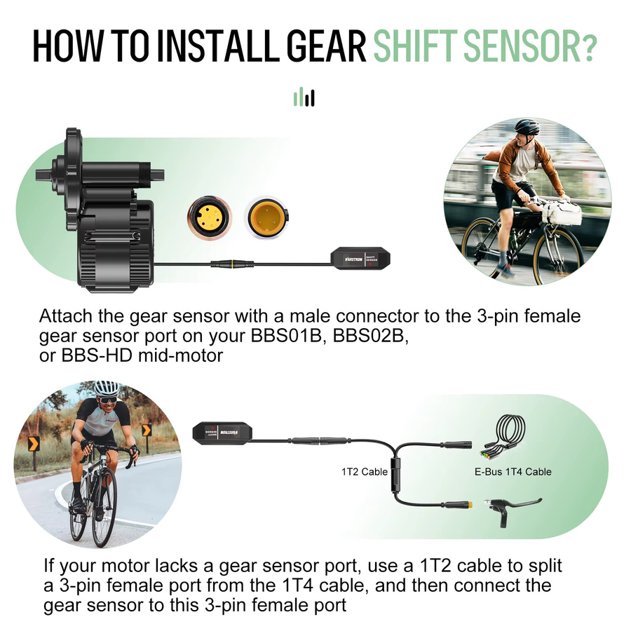 Bafang Gangschaltungssensor für Mid-Drive-Kits BBS02B/HD, Schaltsensor-Kabel in Schwarz, 42 cm Länge mit 3-Pin-Stecker für dein E-Bike - Bild 4