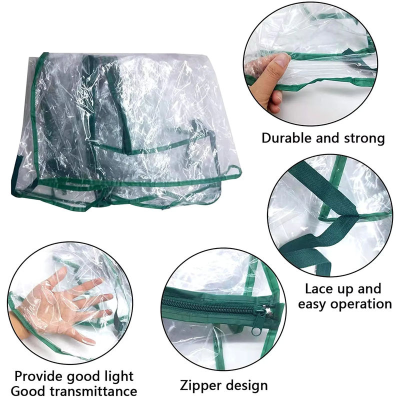Transparente PVC Ersatzabdeckung für 2-5-stufige begehbare Gewächshäuser mit Reißverschluss für den Außenbereich - Bild 3