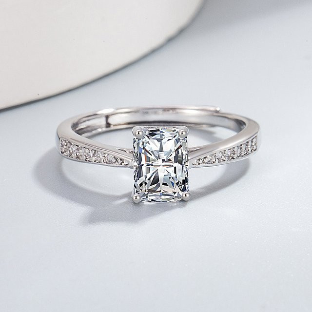 SAY Ring 925 Silber, Moissanit, Damen - Bild 1
