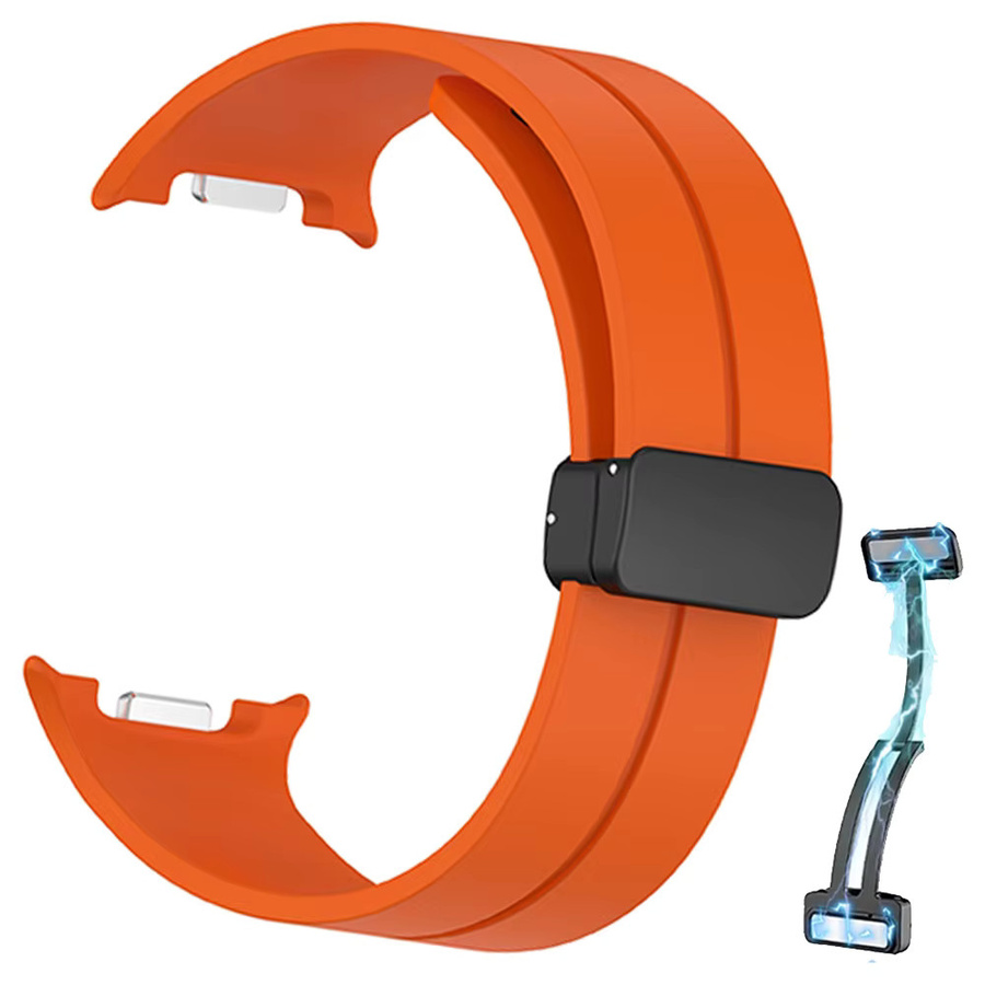 Samsung Uhrenarmband Silikon, Magnetische Schnalle, Schwarz - Bild 4