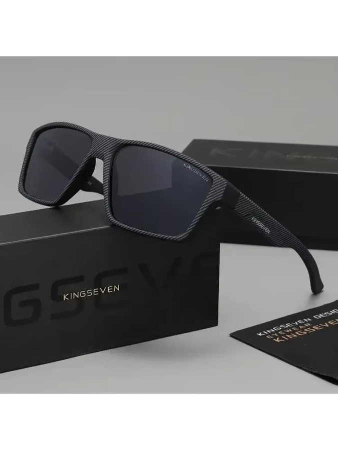KINGSEVEN Sonnenbrille, Square, Vollrand, Kunststoff, Unisex - Bild 4