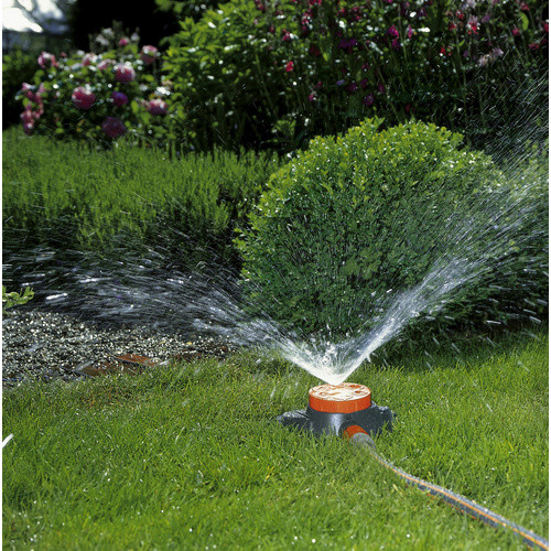 Gardena Classic Boogie Vielflächenregner mit 6 Flächen in Grau/Orange mit Schmutzsieb und 3/4 Zoll Anschluss für 10 bis 100 m² - Bild 5