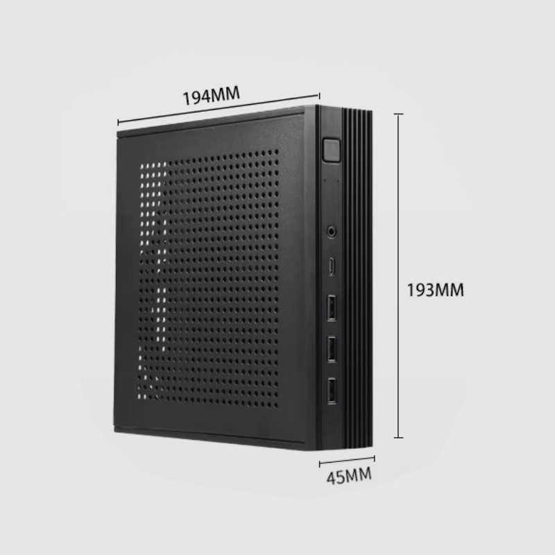 T.F.SKYWINDINTL Mini ITX Desktop Computer Chassis in Schwarz mit USB-C Anschluss - Bild 3