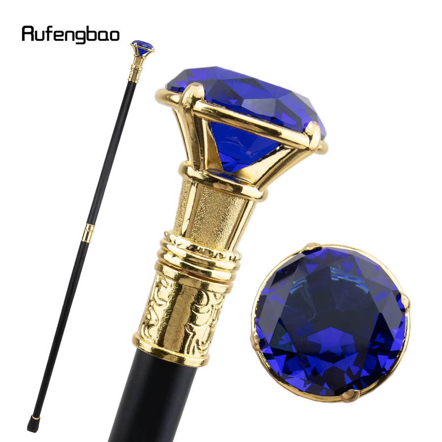 Rufengbao Dekorativer Gehstock in Gold mit buntem Diamantdesign für Cosplay und Partys - Bild 2