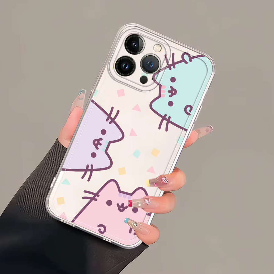 Handyhülle mit niedlichem Pusheen Katzen-Design von Potdemiel in Multicolour für verschiedene iPhone Modelle - Bild 4