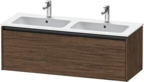 Duravit Waschtischunterschrank Ketho.2 wandhängend mit 1 Auszug in Nussbaum dunkel, B/T/H: 128 x 44 x 44 cm - Bild 1