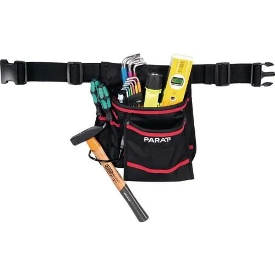 Parat PARABELT M Universal Werkzeug-Gürteltasche aus Nylon in Schwarz-Rot, Höhe: 30,0 cm, Breite: 20,0 cm, Tiefe: 10,0 cm - Bild 2