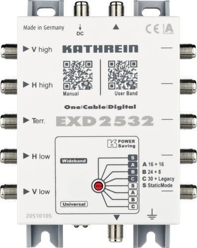 Kathrein EXD 2532 SAT Multischalter Unicable in Weiß mit 5 Eingängen (4 SAT/1 terrestrisch) für 32 Teilnehmer - Bild 1