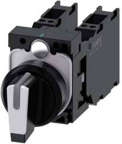 Siemens Knebelschalter 3SU1100-2BL60-3LA0 in Schwarz und Weiß aus Kunststoff - Bild 1