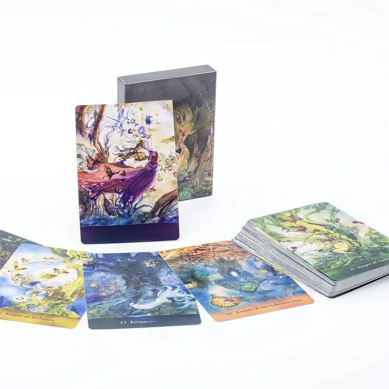 Baum Pfleger Orakel Tarot Karten Set mit 44 Stück für Vision und Weissagung, Mehrfarbig, B: 10,4 cm x H: 7,4 cm - Bild 7