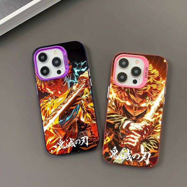 D-Demon Zenitsu S-Slayer Handyhülle für iPhone 17 16e 15 14 13 12 11 Plus Pro Max in Bunt - Bild 1