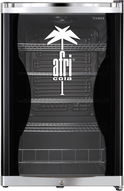 CUBES Highcube Afri Cola Getränkekühlschrank mit Glastür in Schwarz - Bild 1
