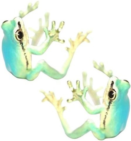 Ohrclips Baumfrosch, blau, Damen - Bild 1