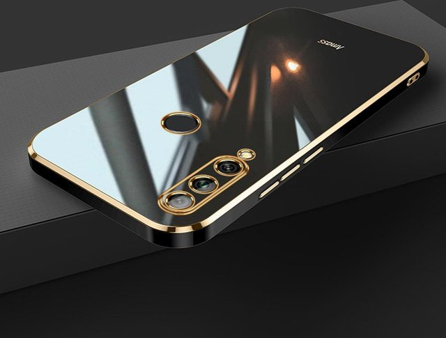 Luxus Square Plating Silikon-Schutzhülle für Huawei P Smart Z und Huawei Y9 Prime 2019 STK-LX1 in Schwarz - Bild 1