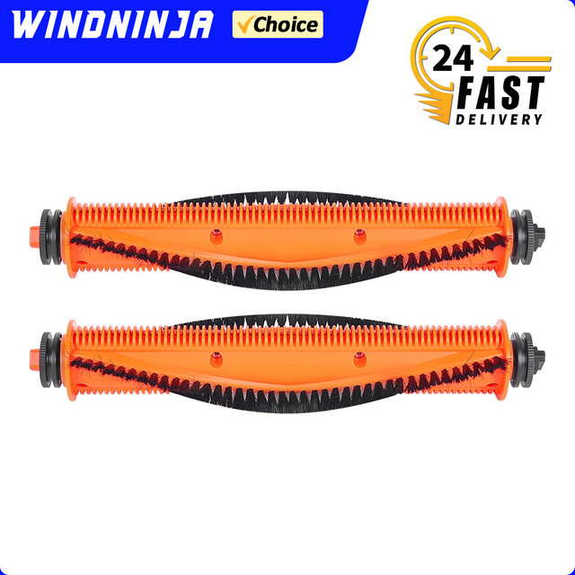 WINDNINJA Anti-Tangle Roller Bürste für Xiaomi Mijia 5 Pro und OV 21CN in Orange - Bild 1