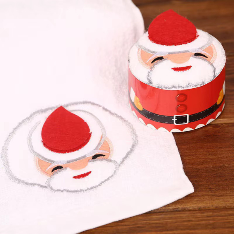 Beeinch Weihnachtliches Handtuch mit Schneemann-Stickerei für Kinder und Zuhause - Bild 4