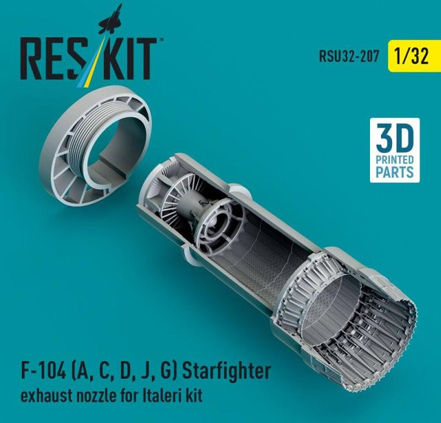 Italeri F-104 Starfighter exhaust nozzle, 3D Printed - Bild 1