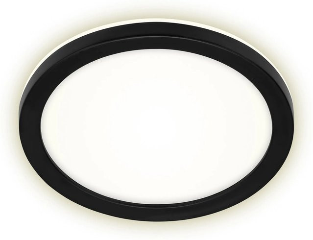 Brilo LED-Außenleuchte Frankfurt Wandleuchte Schwarz rund Durchmesser: 21 cm - Bild 1