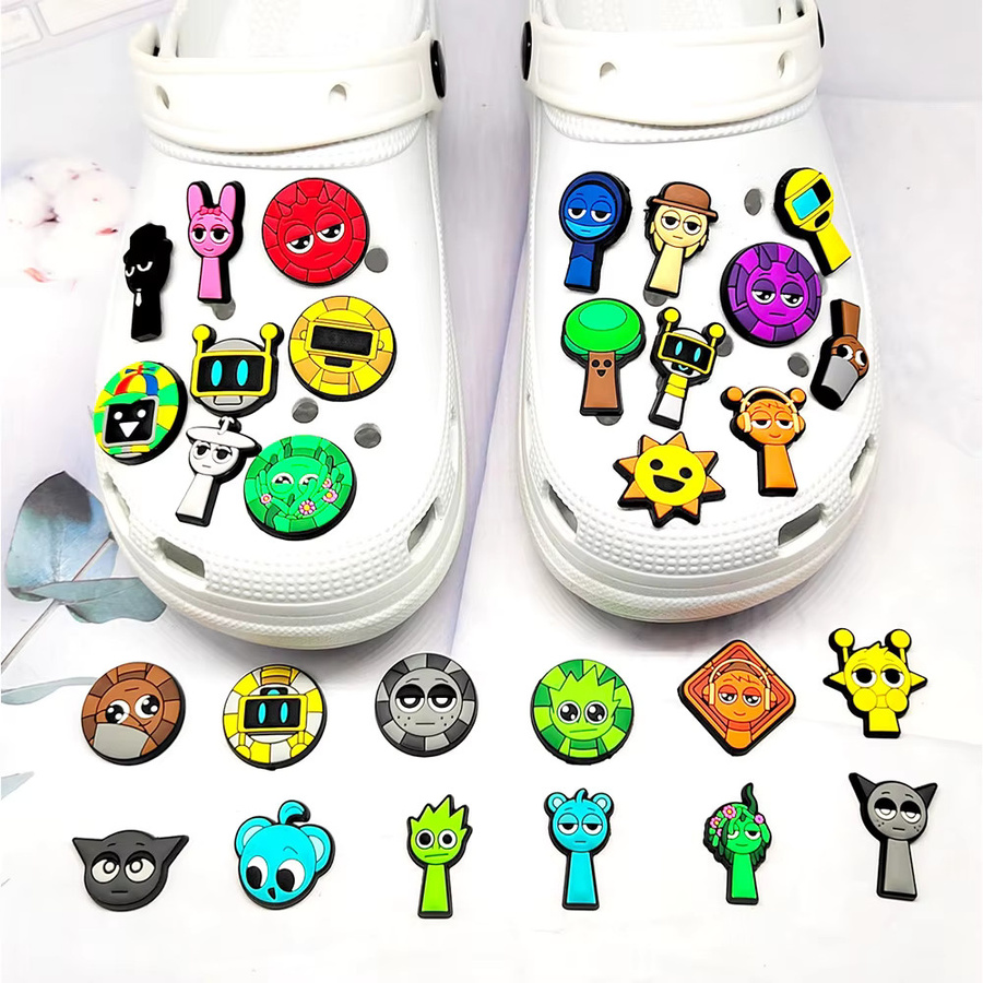 Potdemiel Schuh-Charms, Cartoon Sprunki Spiel-Serie, PVC - Bild 3