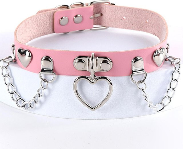 YIRAN Halsband PU-Leder, pink, Damen - Bild 1