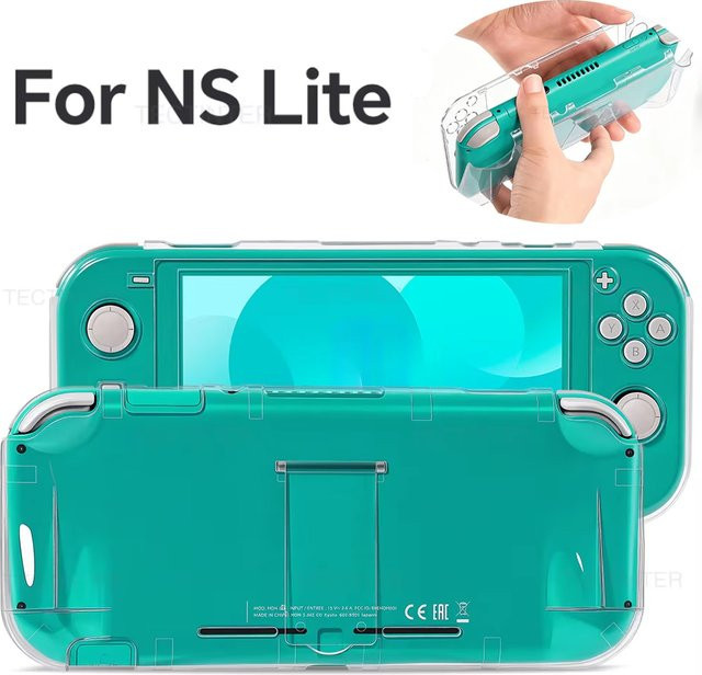 Transparente Schutzhülle aus hartem PC-Kristall für deine Nintendo Switch Lite Konsole, kratzfest und stoßfest - Bild 1