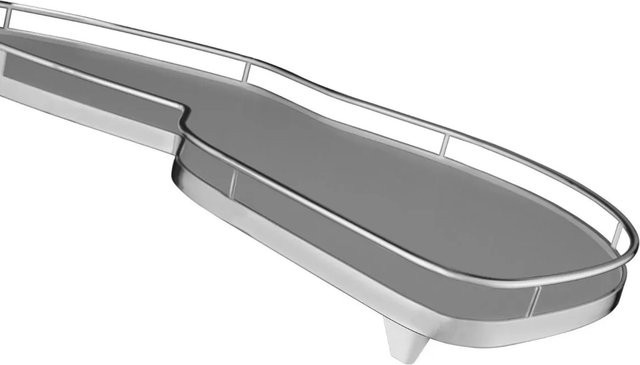 Kesseböhmer LeMans II Eckschrankbeschlag Rechts mit ARENA Classic Tablaren in Silbergrau, Breite: 450 mm - Bild 1