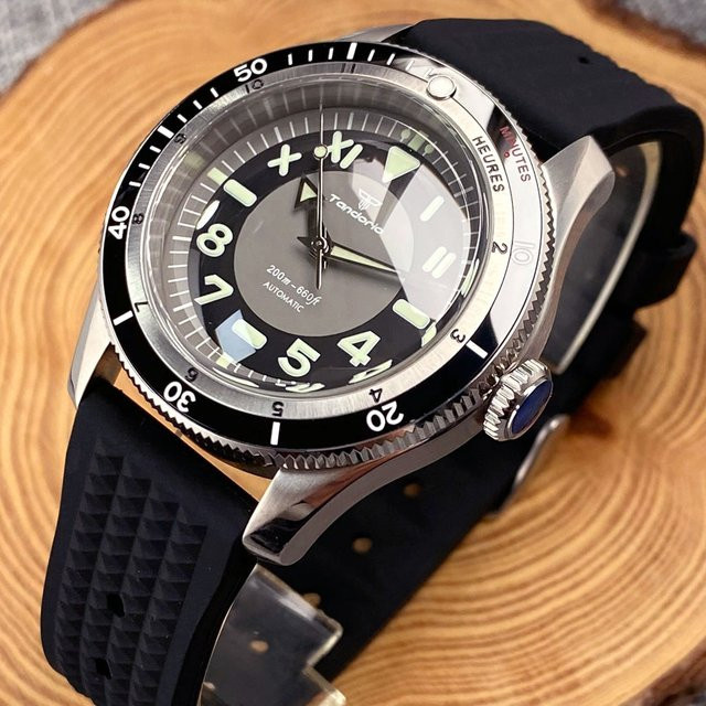 Tandorio Armbanduhr Automatik, Edelstahl, Saphirglas, Silber, Herren - Bild 1