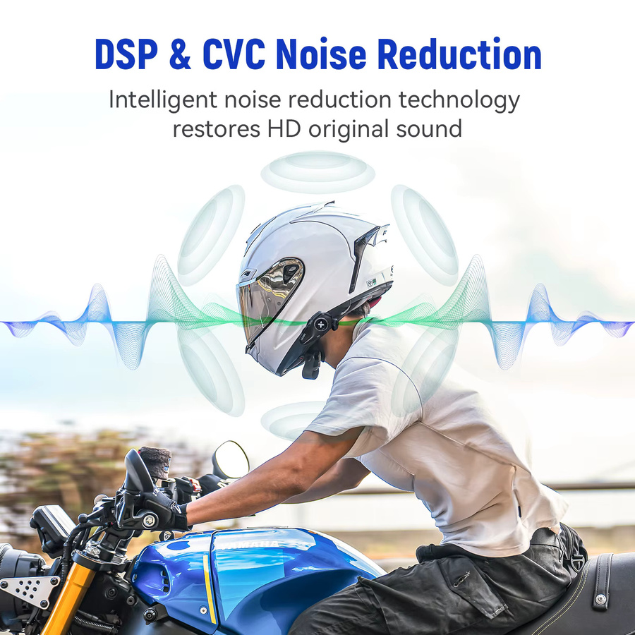 Lexin G1 Motorrad-Bluetooth-Headset für den Helm mit Bluetooth 5.0 und High-Definition-Lautsprechern - Bild 4