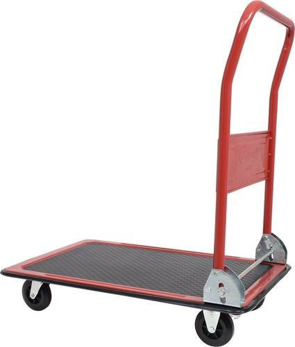 KS Tools Plattformwagen aus Stahl in Schwarz-Rot mit einer Traglast von 150 kg, B/T/H: 74 x 48 x 8,1 cm - Bild 1