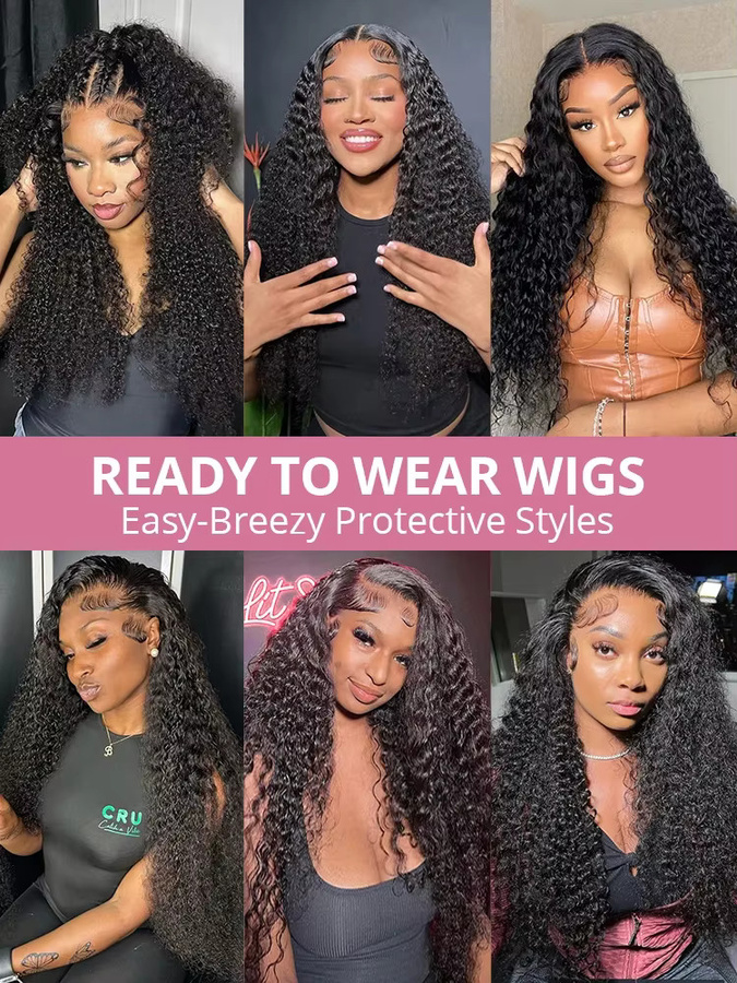 Line hair Deep Wave Glueless Perücke, 40 Zoll, 100% Echthaar, Damen - Bild 7