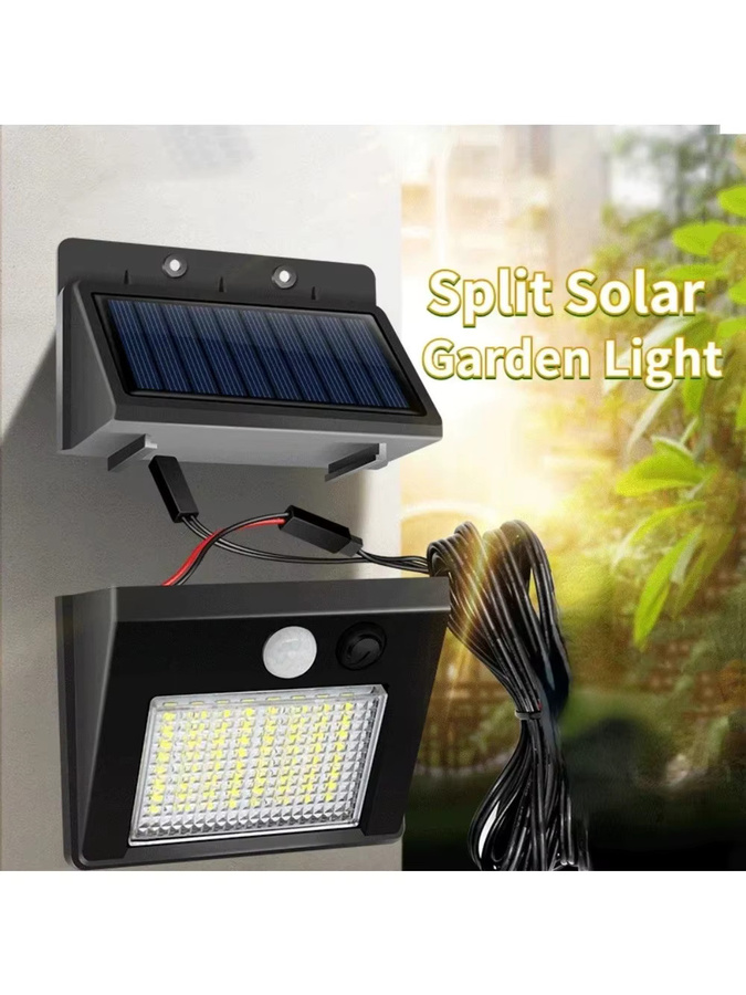 XIWANGFIRE LED Solar-Wandleuchte mit Bewegungssensor, IP65 wasserdicht, Schwarz, Außenbeleuchtung für Garten und Terrasse - Bild 7