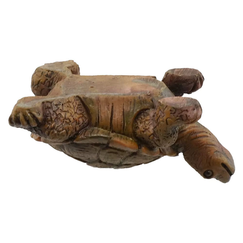 Schildkröte Statue Ornament in Braun für Aquarien und Garten Dekoration, Höhe: 7 cm, Breite: 5,6 cm - Bild 4