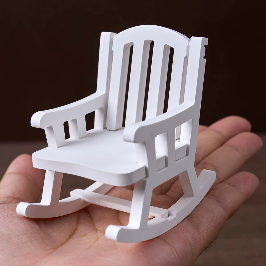 UDOCOOL Silikonform für DIY Schaukelstuhl im Retro-Stil zur Gestaltung von Gips, Beton oder Harz in Weiß - Bild 4