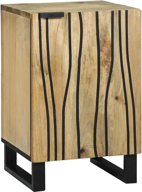 vidaXL Waschbeckenschrank Braun mit Regalfächern und Türen, B/T/H: 38 x 33,5 x 58 cm - Bild 1