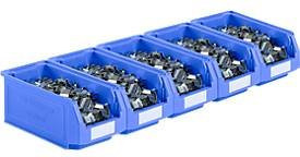 SSI Schäfer Sichtlagerkästen Serie PROFI LF421, stapelbar, 7,8 l, blau, 5 Stück - Bild 1