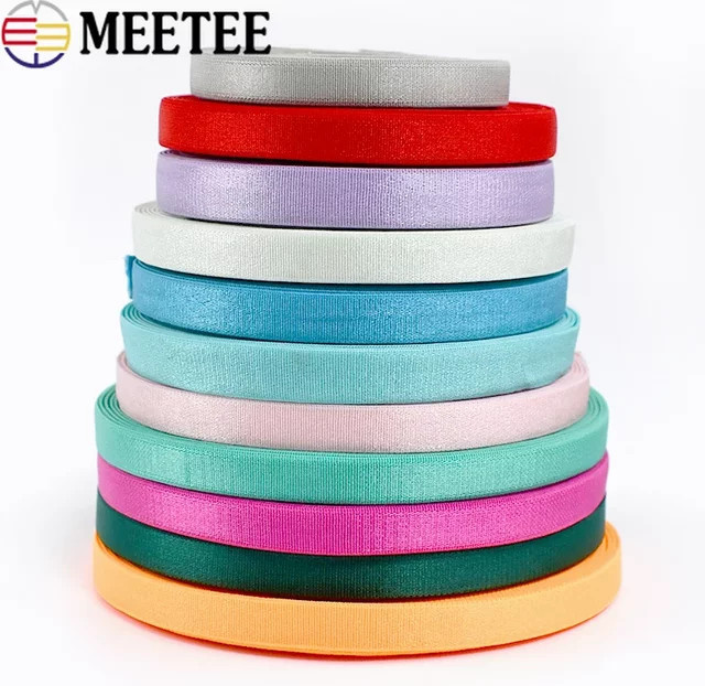 Meetee Nähgummiband aus Nylon für BH-Träger und Unterwäsche, 12 mm Breite, 10 Meter, Multicolour - Bild 1