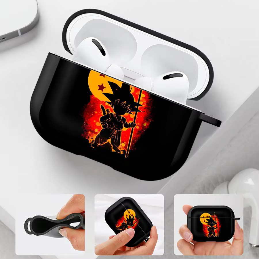 Dragon Ball Logo Kopfhörerhülle in Schwarz für AirPods 1, 2, 3, Pro, Pro 2 und 4 - Bild 1
