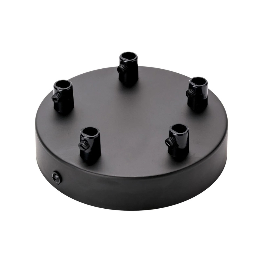 Orion Lightstyle Deckenbaldachin aus Metall in Schwarz mit 5 Auslässen und Ø 120 mm - Bild 2